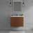 Space-saving Walnut Vanity Cabinet With Ceramic Sink, Modern Style