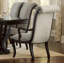 Fauteuil de salle à manger rembourré de 24 po de largeur avec garniture cloutée et structure en bois massif espresso Dows-61959823