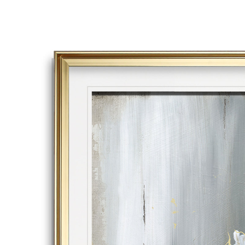 " Summer ", 37" H x 37" W x 1.5" D, Gold Framed