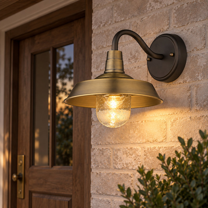 Sussman Metal Wall Light, Antique Brass
