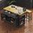 Kitchen Island with 2 Bar Stools, Power Outlet,Door Internal Storage Rack-869646623