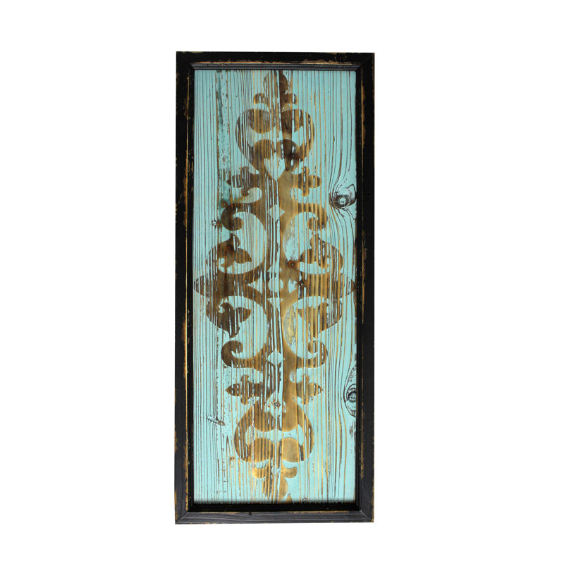 Farmhouse Plants & Flowers Wall Decor on Solid Wood, Blue