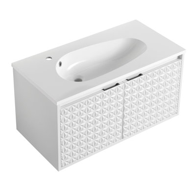 Hunter 36" Bathroom Vanity Top with Drop-Shaped Resin Sink