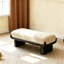 Banc en bois massif blanc et noir 55,12 po Mid-Century-495816621