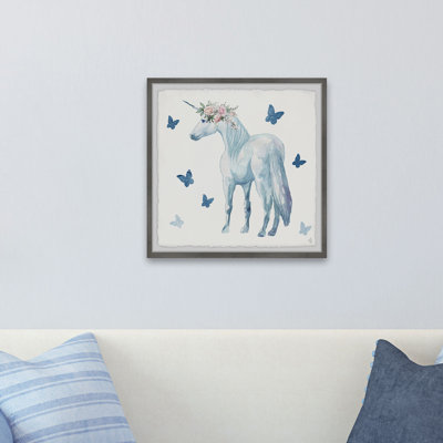 Norborne Magical White Unicorn Framed Print