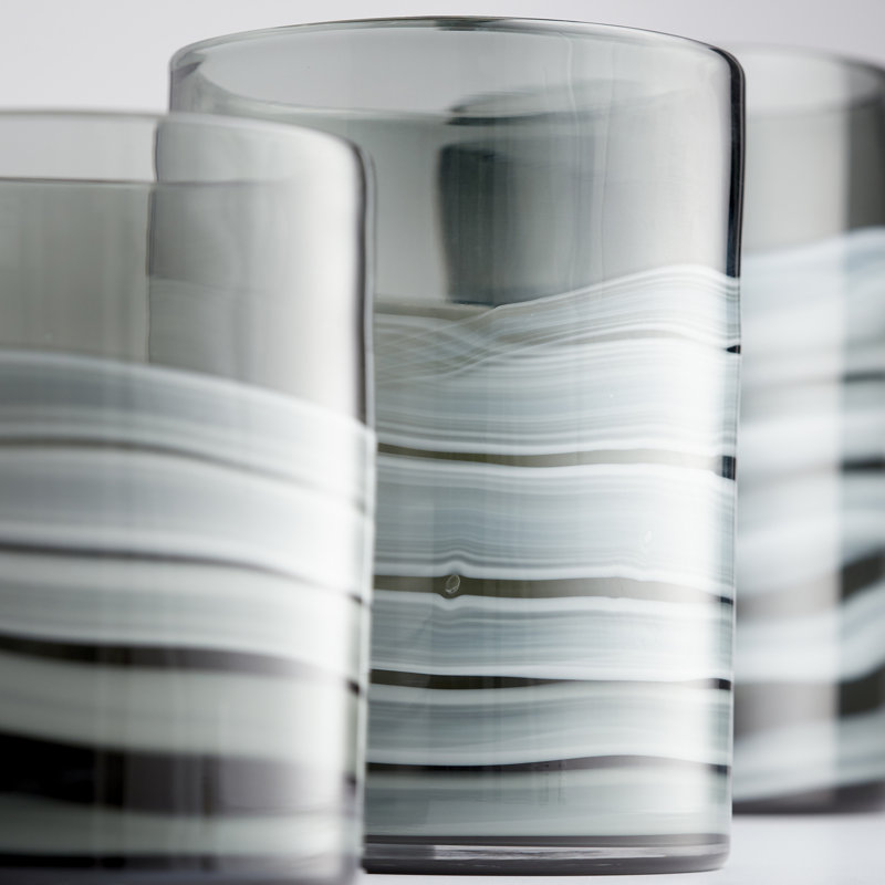 Torrent Glass Table Vase, 7" H x 6" W x 6" D