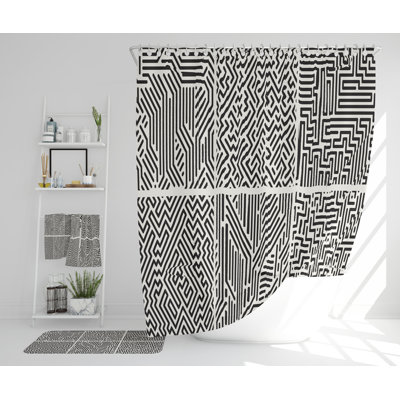 Nazyiah Polyester Shower Curtain Set