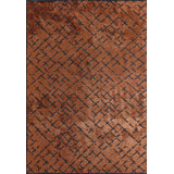 Rapture Abstract Area Rug in Orange