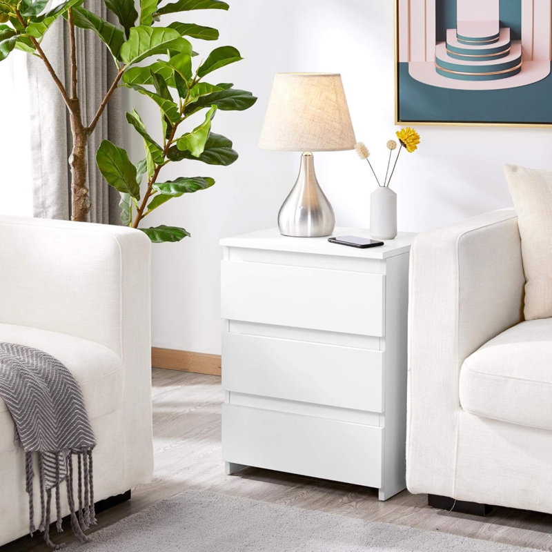 45cm W Manufactured Wood Bedside Table