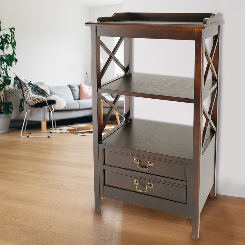 Trost Etagere Storage Bookcase, Espresso