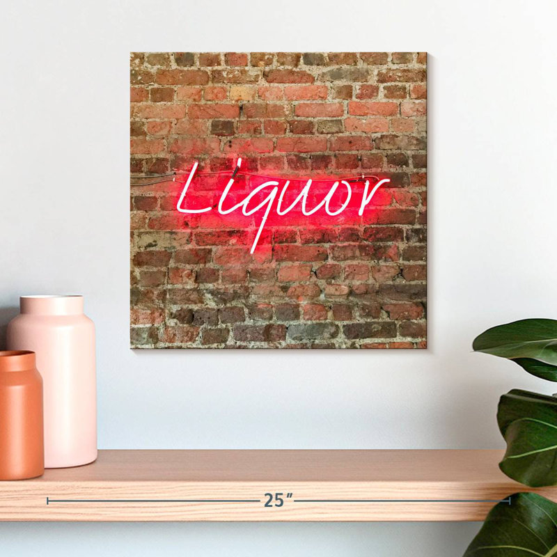 Enseigne néon Tergel Liquor, H 16 po x l 16 po