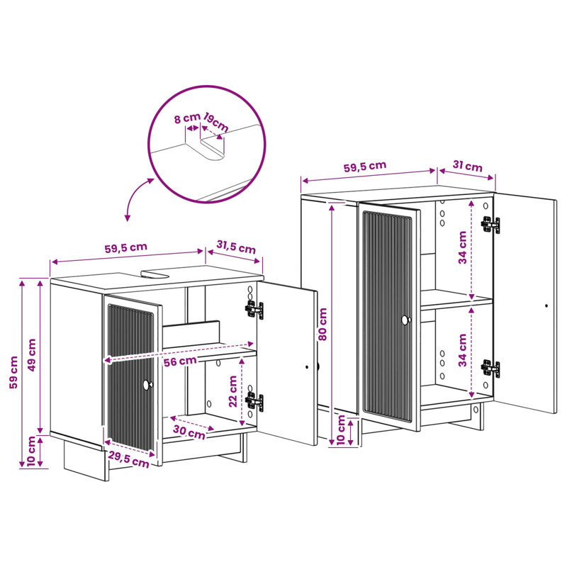 Bathroom Storage Furniture Set