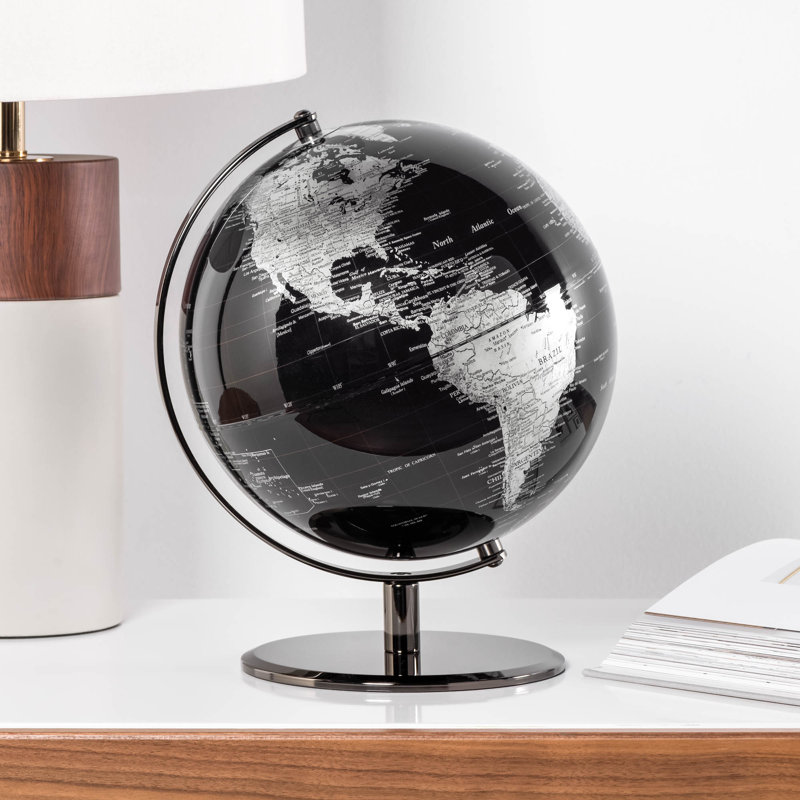 Vicksburg Desktop World Globe, Black