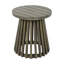 Table d'appoint d'extérieur en bois d'acacia pour le patio, table basse ronde pour la cour arrière, pelouse et balcon