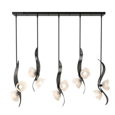 Luminaire suspendu linéaire à 10 lumières pour îlot de cuisine Mika