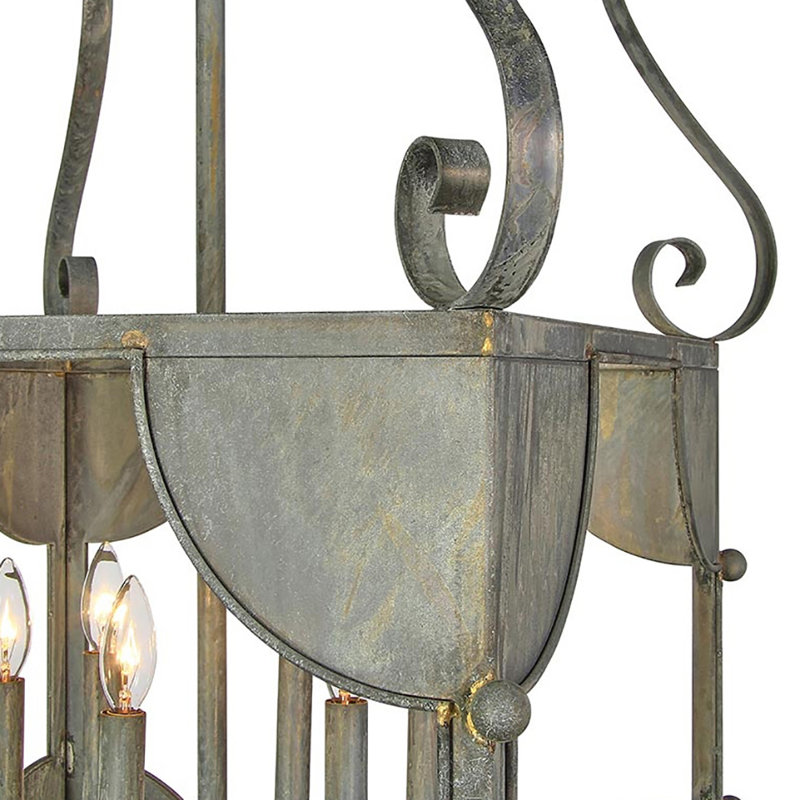 Chelsea 6 - Light Candle Style Square Chandelier