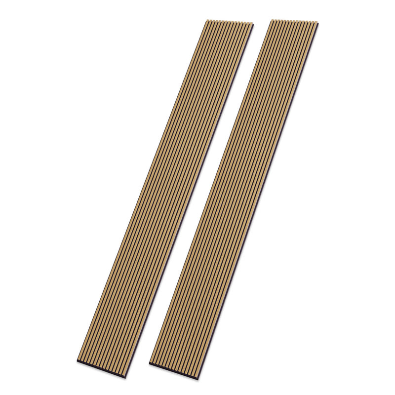 2 panneaux muraux à lattes de bois à insonorisation et bruit 3D 2 pièces x 106 po x 12,6 po (2 pièces / 18,55 pieds carrés)