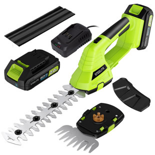 Taille-haie sans fil 21V - Ensemble de taille-haie électrique 2 en 1 avec cisaille à haies avec batterie Lithium-Ion 2.0Ah pour l'entretien du jardin et de la pelouse
