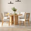 Ensemble de table de salle à manger 5 pièces pour salle à manger de style campagne minimaliste avec 4 chaises rembourrées en bois massif et naturel (naturel) TREXM-891764597-891764598