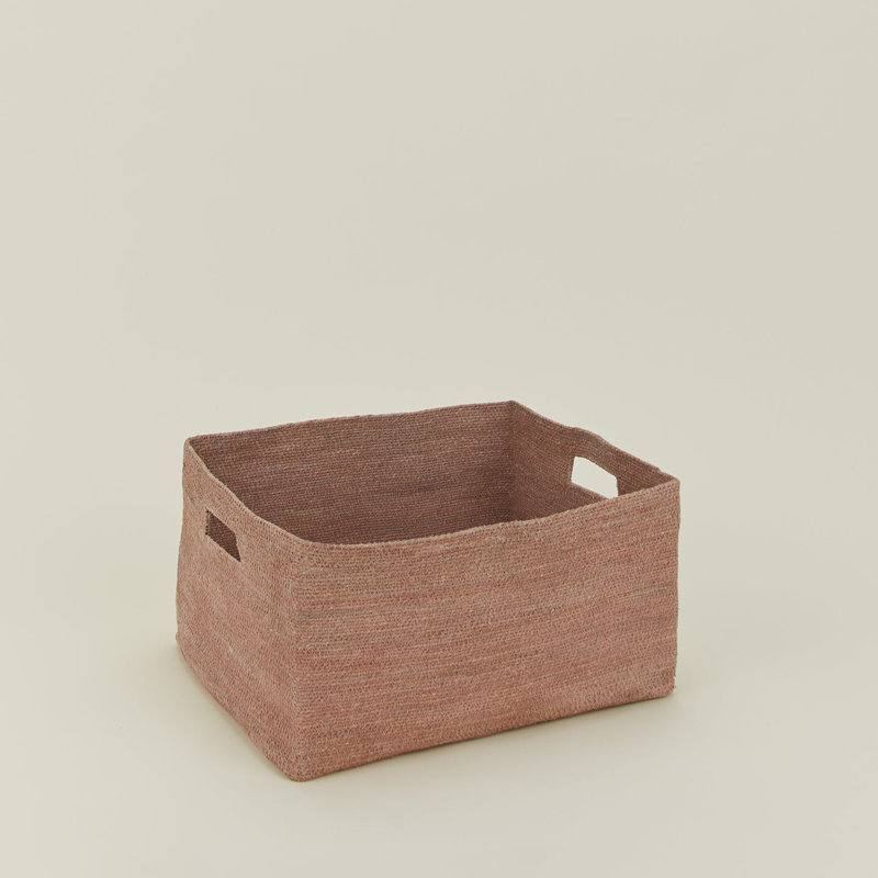 Essential Laundry Basket with Handles, Blush
