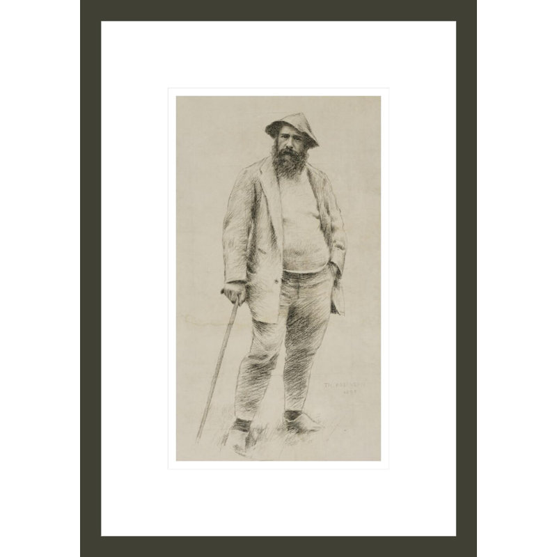 «Claude Monet» par Theodore Robinson, impression giclée encadrée, H 16,75 po x l 11,92 po