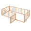 Structure de lit en bois avec clôture et porte-133537660-133537657