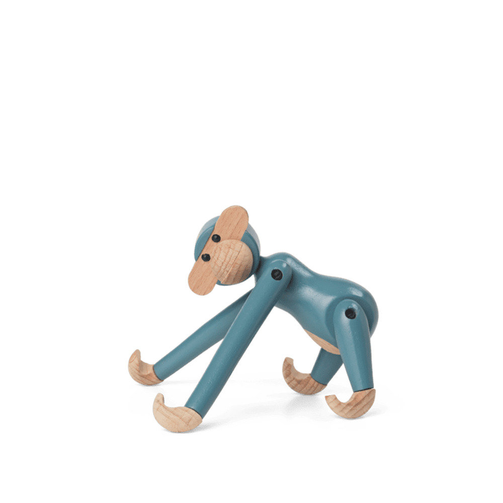 Monkey Sculpture, Vintage Blue