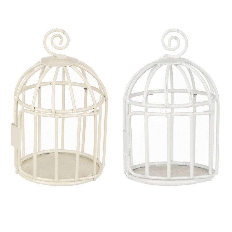 Limeuil Decorative Bird House Or Cage, White