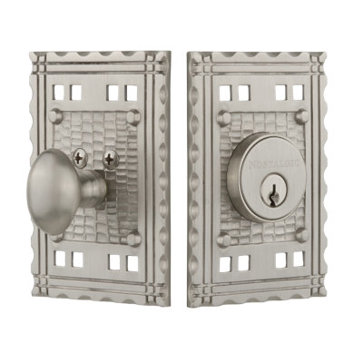 Nostalgic Warehouse Craftsman Plate Single Cylinder Deadbolt