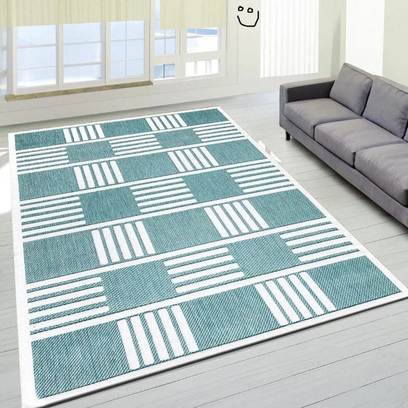 Geometric Area Rug, Rectangle 200 x 290 cm