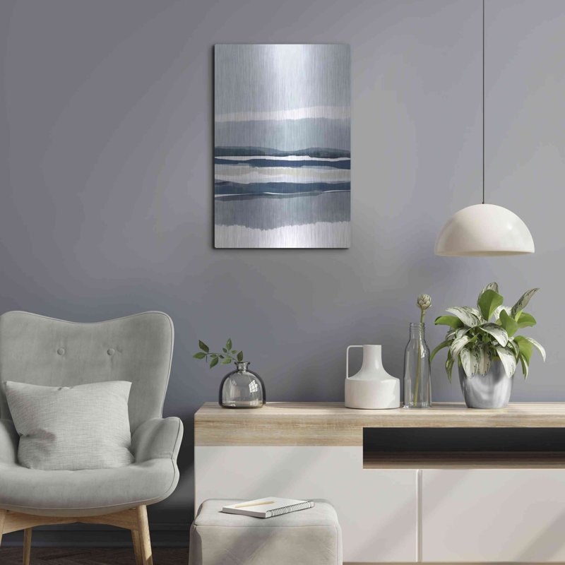 Orren Ellis «Coastal Abstract 7» par Christov Art, art mural en métal, H 24 po x l 16 po