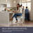 Hanover Swivel Counter Height Bar Stool, 26-Inch Seat Height, White and Gray-111912704-111912703