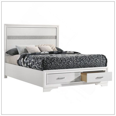 Urbana White Full Storage Panel Bed