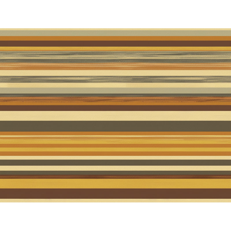 Paisley Bedding, King Duvet Cover, Brown/Yellow Striped 1