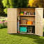 Remises de rangement réglables, patio de jardin rustique moderne en acier et bois