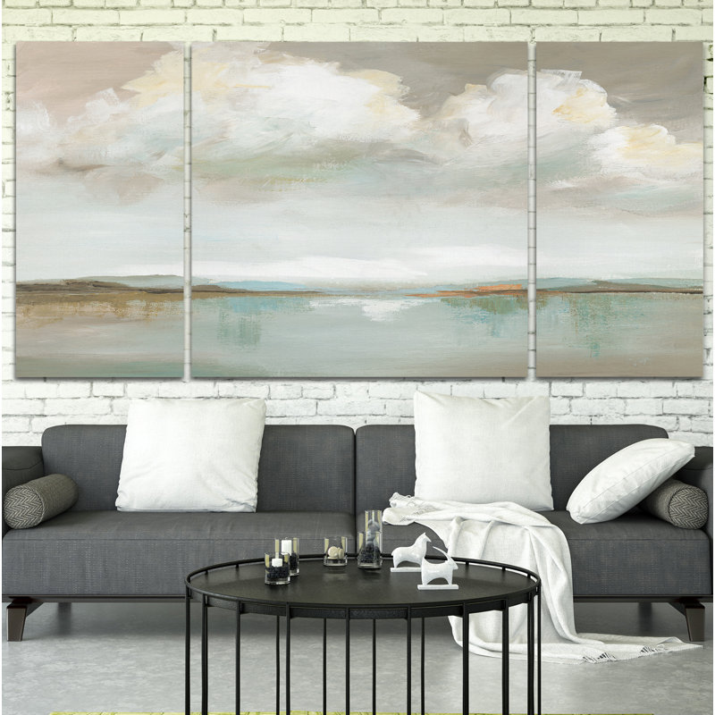 « big sky », reproduction d’image multi-pièces de qualité supérieure sur toile, H 32 po x l 64 po x P 1,5 po