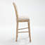 Chaises de bar rembourrées de style campagne française de 30 po de hauteur avec dossier rond, démontables, structure en bois massif, coton et lin, tréfilage pour les environnements de restaurant