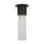 Kelly Wearstler Volver 1-light Small Ceiling Flush Mount in Bronze with Clear Etched Glass shade-604665867-604665866
