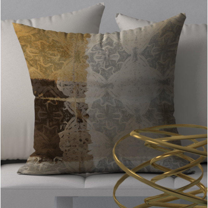 Housse et insert de coussin carré précieux, 18" x 18"