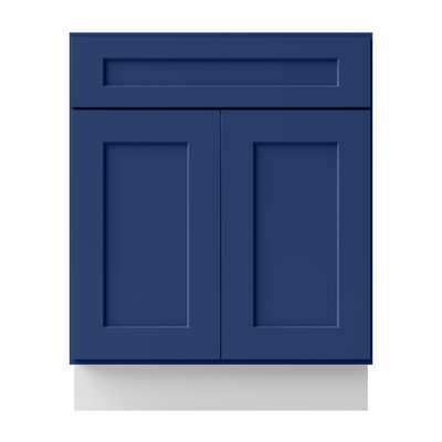 Armoire de salle de bain en bois massif prêt à assembler avec comptoir Shaker - comptoir non inclus