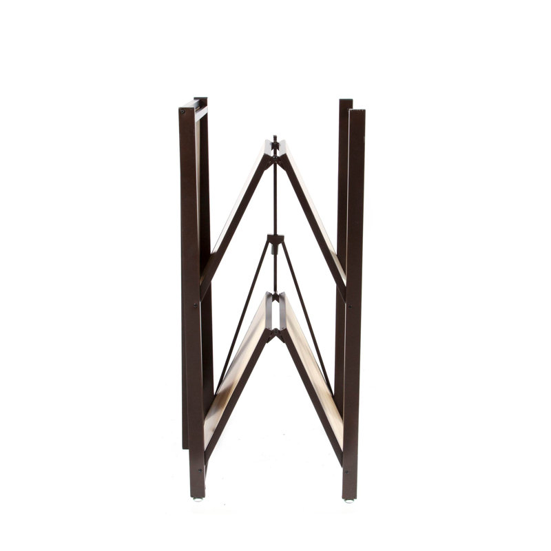 36'' Steel Standard Baker's Rack with Wooden Shelves, Brown
