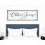 Personalized Family Name - Art textuel panoramique sur bois encadré-1274478303