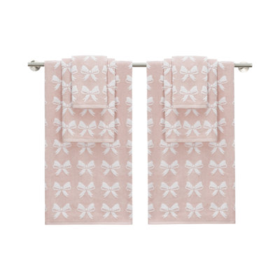 Bows Szt Pink Seashell Towel Set