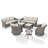 Arcola 8-10 Person Outdoor Wicker Family Patio Conversation Set With Swivel Chairs And Ottomans