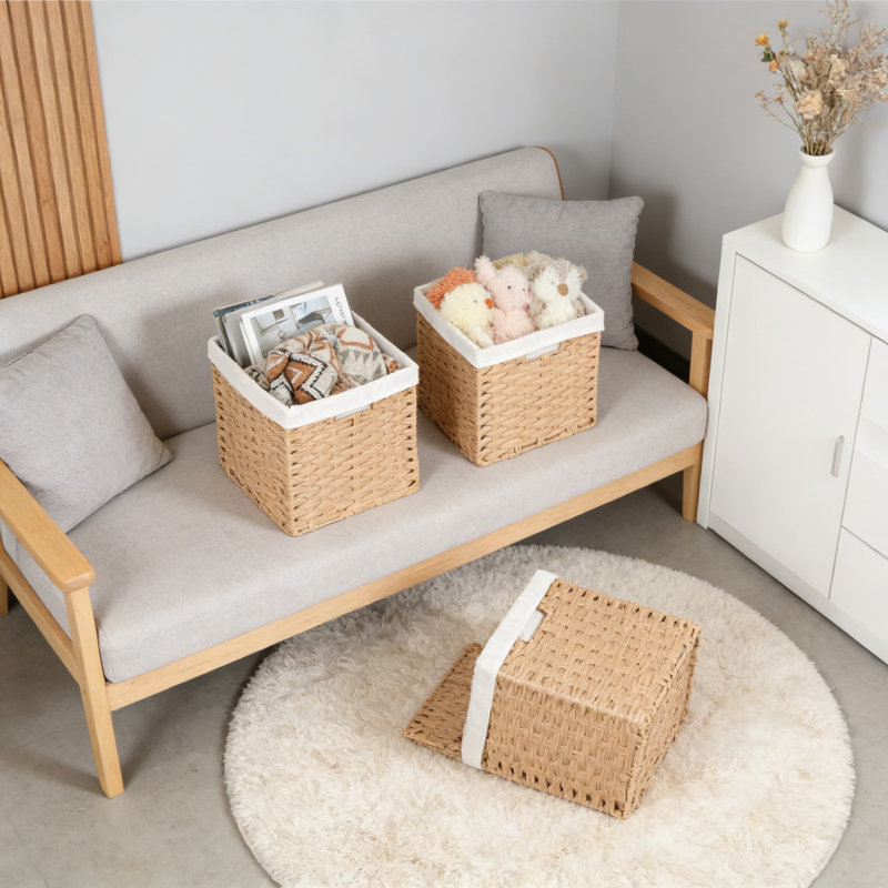 Paniers de rangement Bidtakay, Naturel, 4