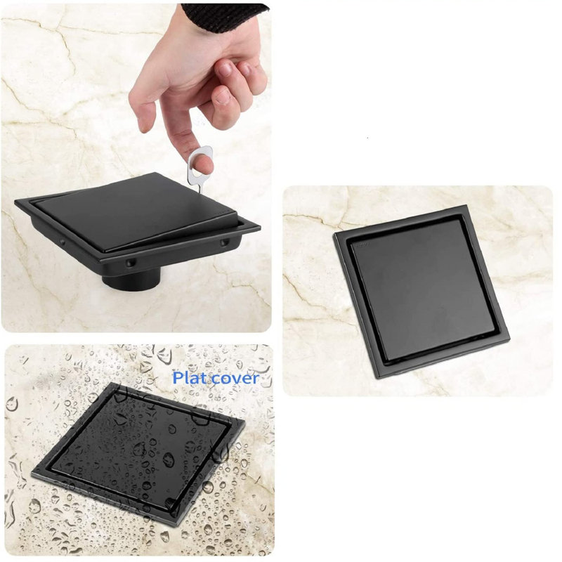 6'' W Tile-In, Black