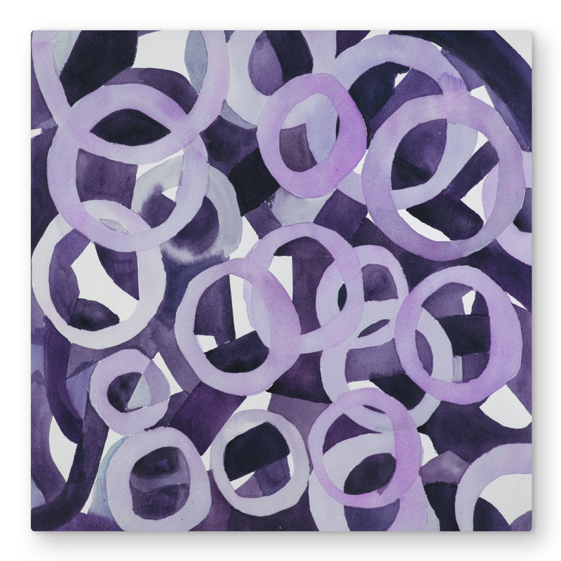 Abstract Purple Rings - Metal Print for Bedroom Decor