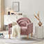 Chaise d'appoint moderne avec dossier d'inspiration arc-en-ciel, lin rose-1044637230