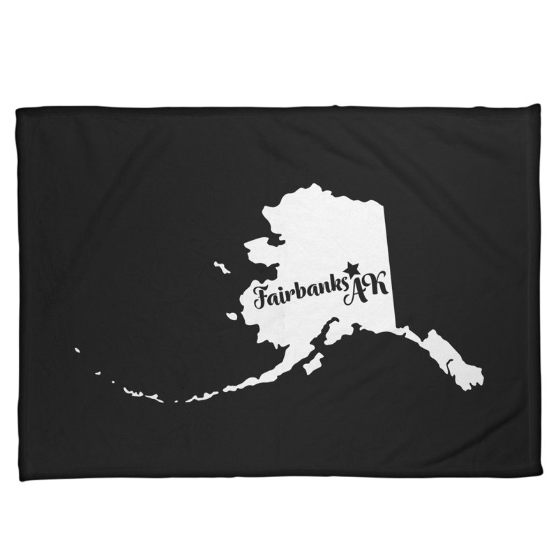 Jeté polaire fairbanks alaska, l 62,5 po x L 82,5 po, Noir