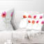 Coussin lombaire en aquarelle de fleur